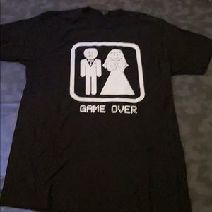 Men’s Black Game Over T Shirt - Large